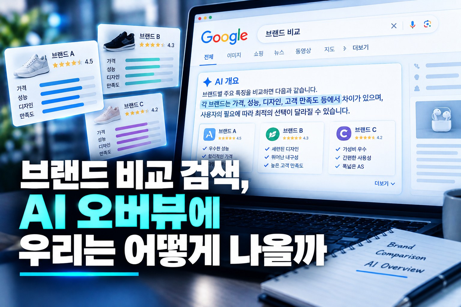 브랜드 비교 검색, AI 오버뷰에 우리는 어떻게 나올까