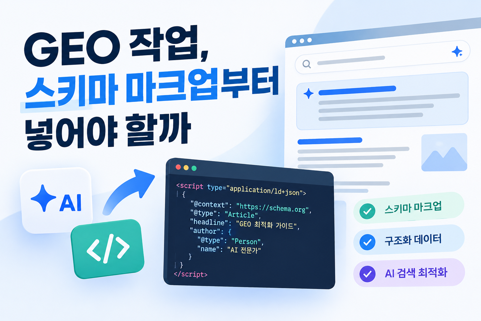 GEO 작업, 스키마 마크업부터 넣어야 할까