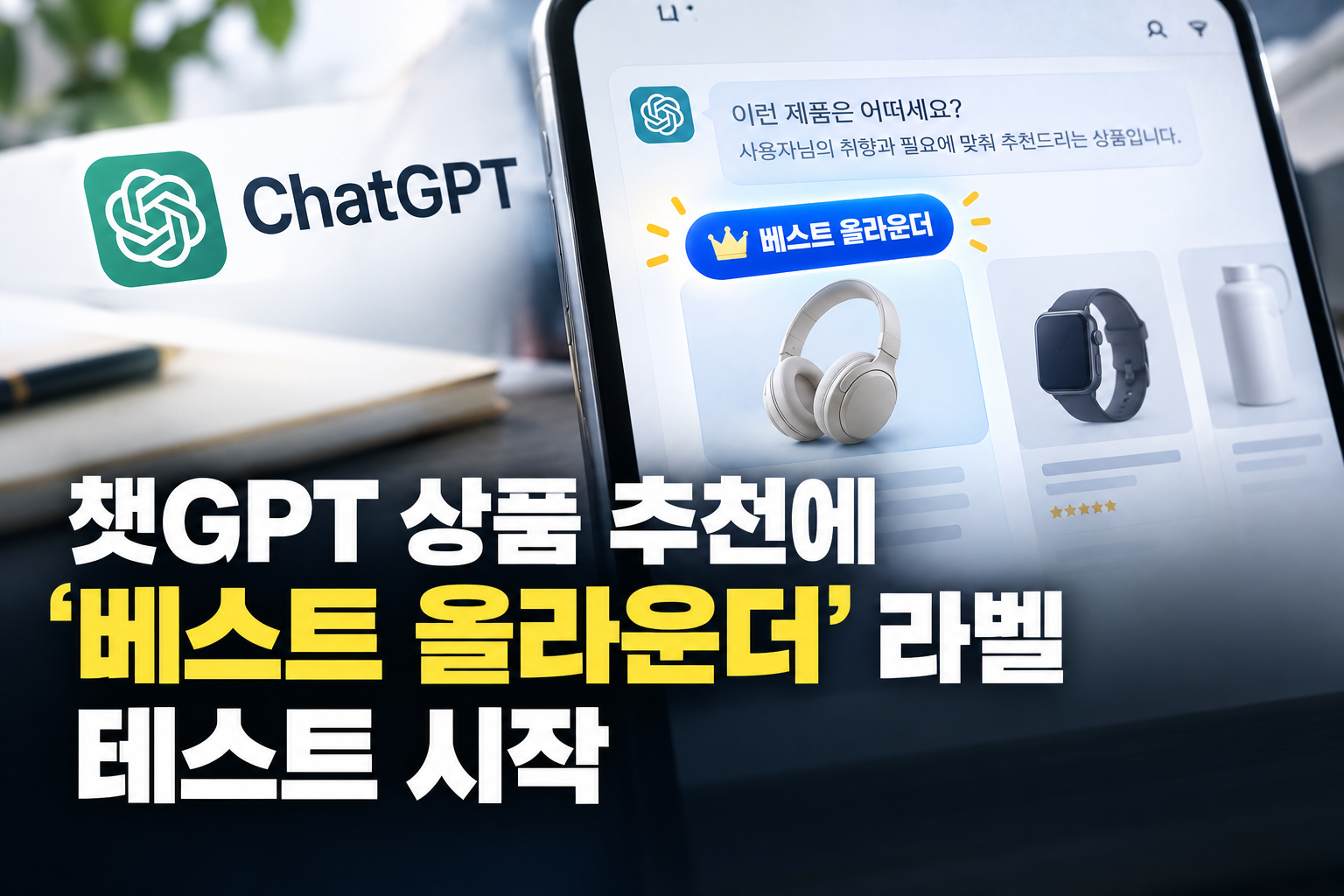챗GPT 상품 추천에 '베스트 올라운더' 라벨 테스트 시작