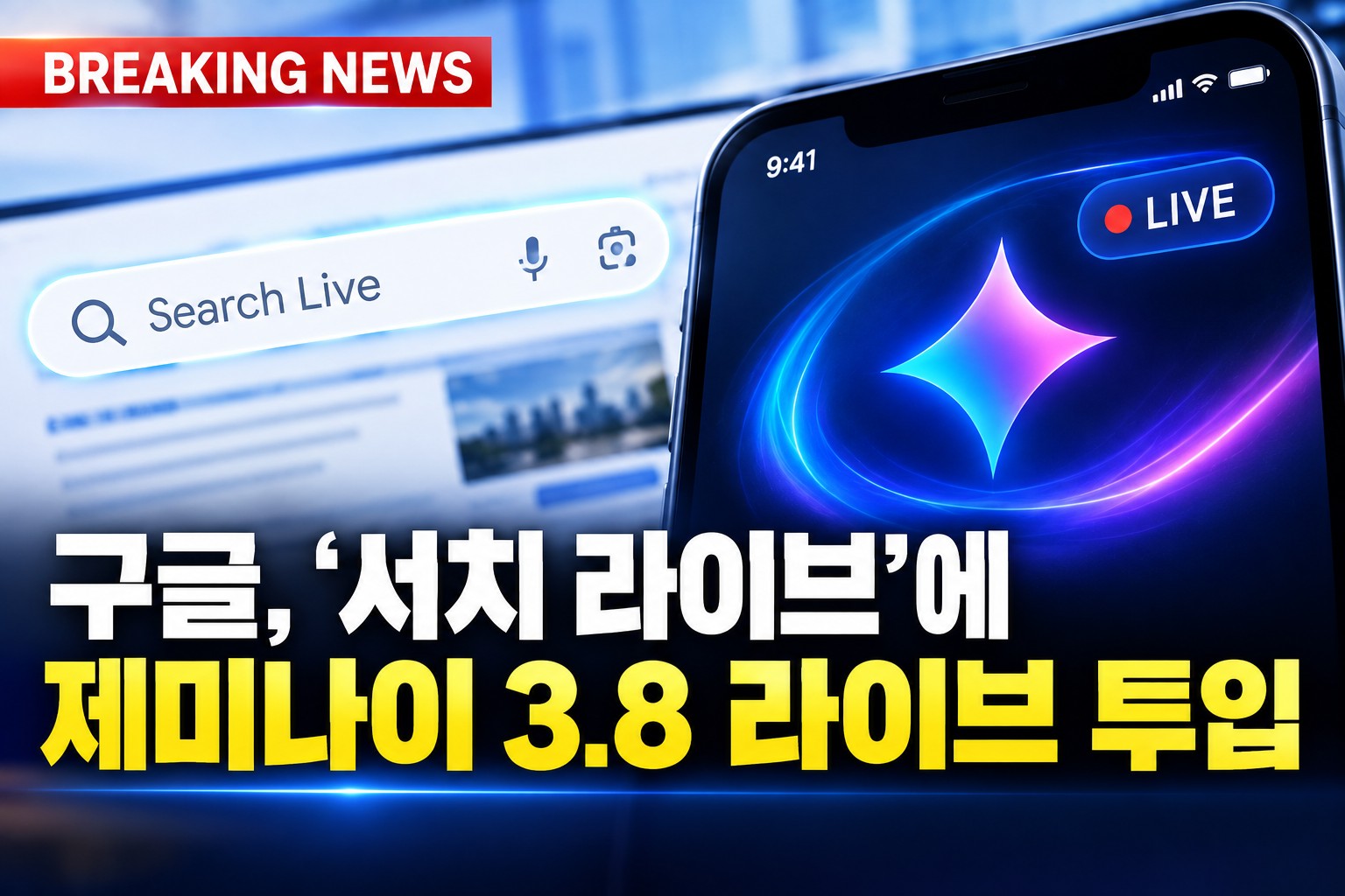 구글, "서치 라이브"에 제미나이 3.8 라이브 투입