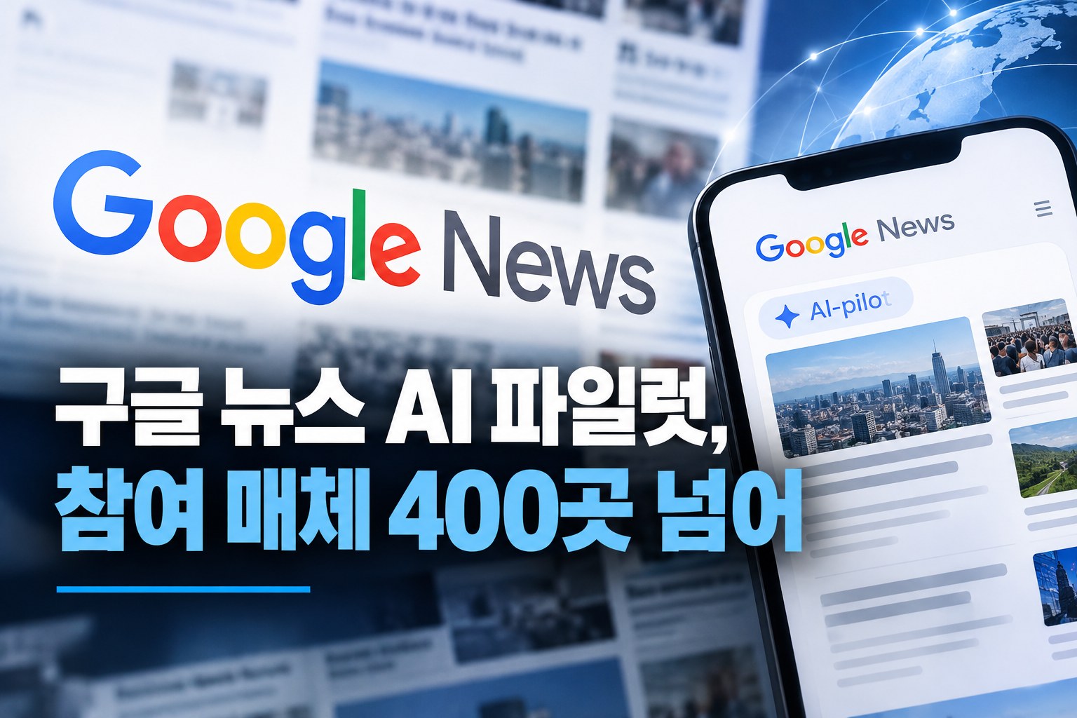 구글 뉴스 AI 파일럿, 참여 매체 400곳 넘어