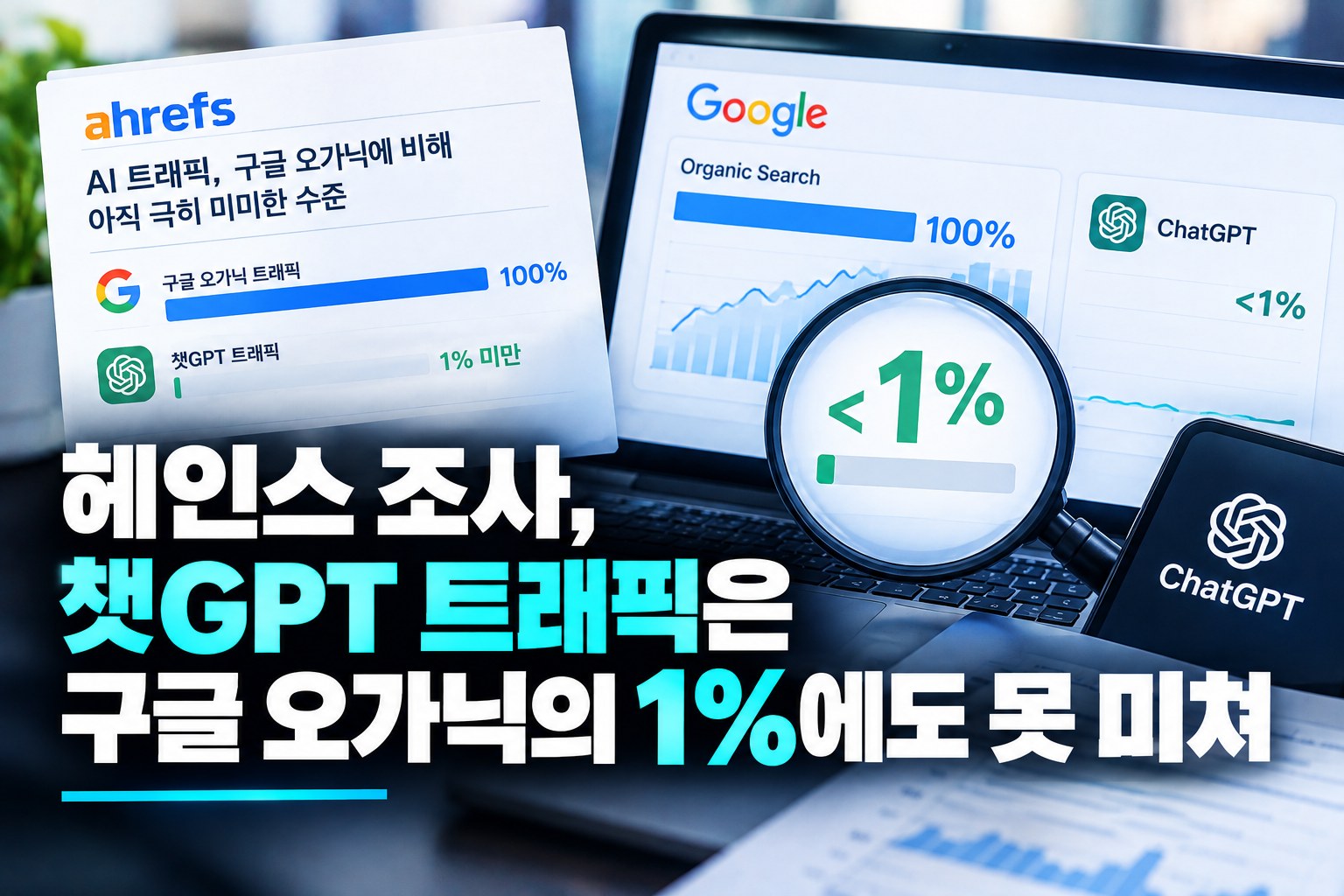 Study: ChatGPT Traffic Still Under 1% of Google Organic