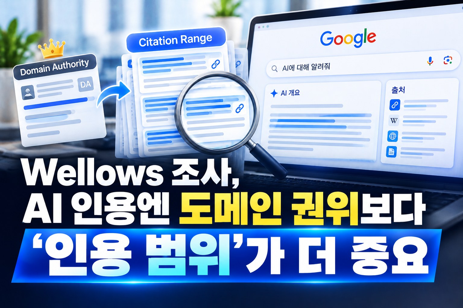 Wellows 조사, AI 인용엔 도메인 권위보다 '인용 범위'가 더 중요
